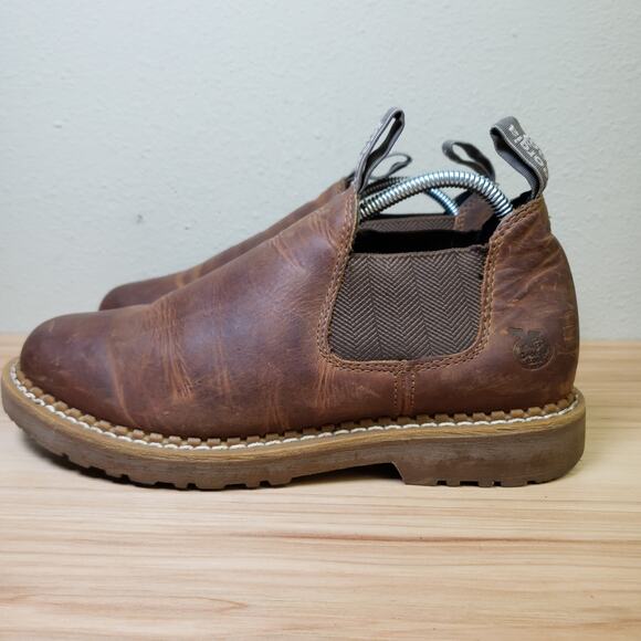 Georgia Giant Women's Size 10 Brown Leather Work Boot Shoe Slip & Oil Resistant - Picture 1 of 7